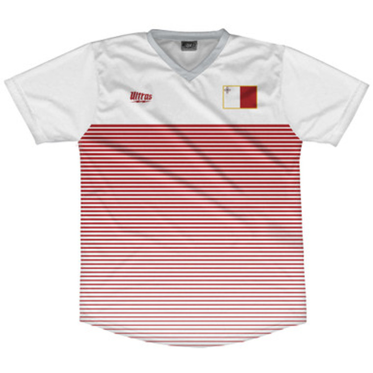 Malta Rise Soccer Jersey Made In USA - White Red