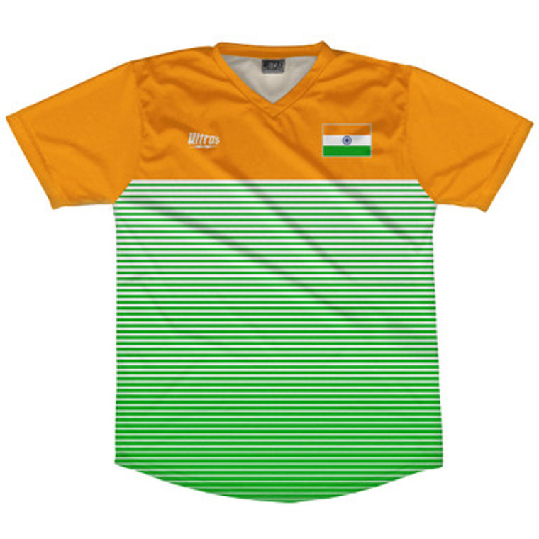 India Rise Soccer Jersey Made In USA - Green Orange