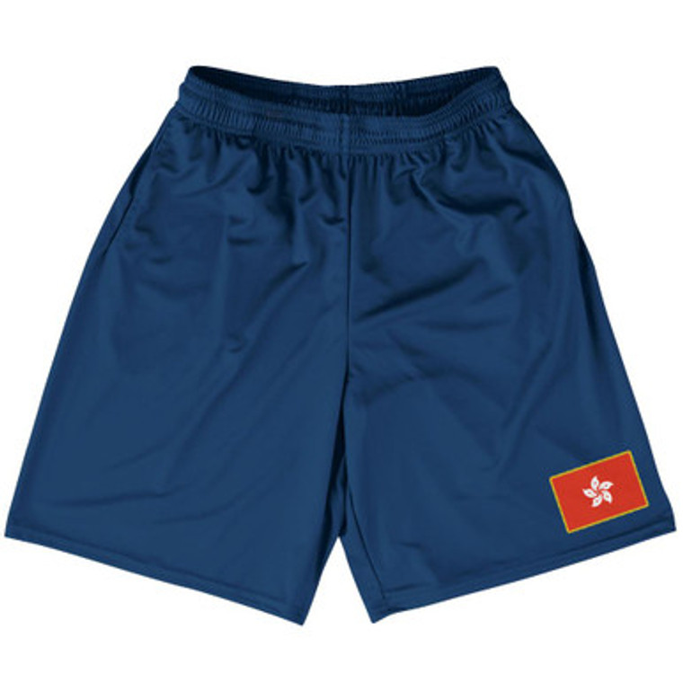 Hong Kong Country Heritage Flag Basketball Practice Shorts Made In USA by Ultras