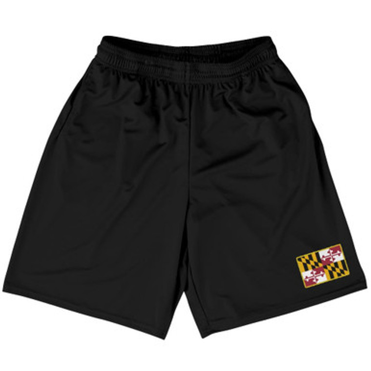 Maryland State Heritage Flag Basketball Practice Shorts Made In USA by Ultras