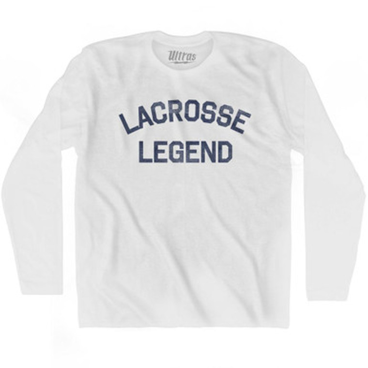 Lacrosse Legend Adult Cotton Long Sleeve T-shirt by Ultras