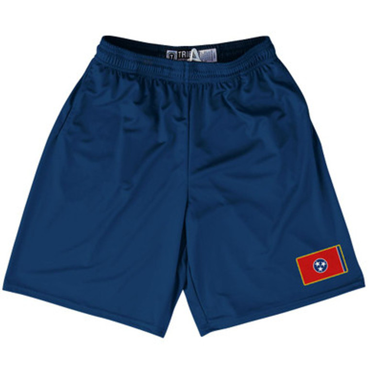 Tennessee State Heritage Flag Lacrosse Shorts Made in USA by Ultras