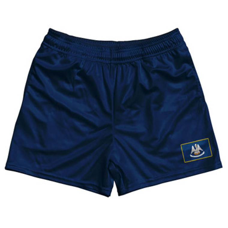 Louisiana State Heritage Flag Rugby Shorts Made in USA by Ultras