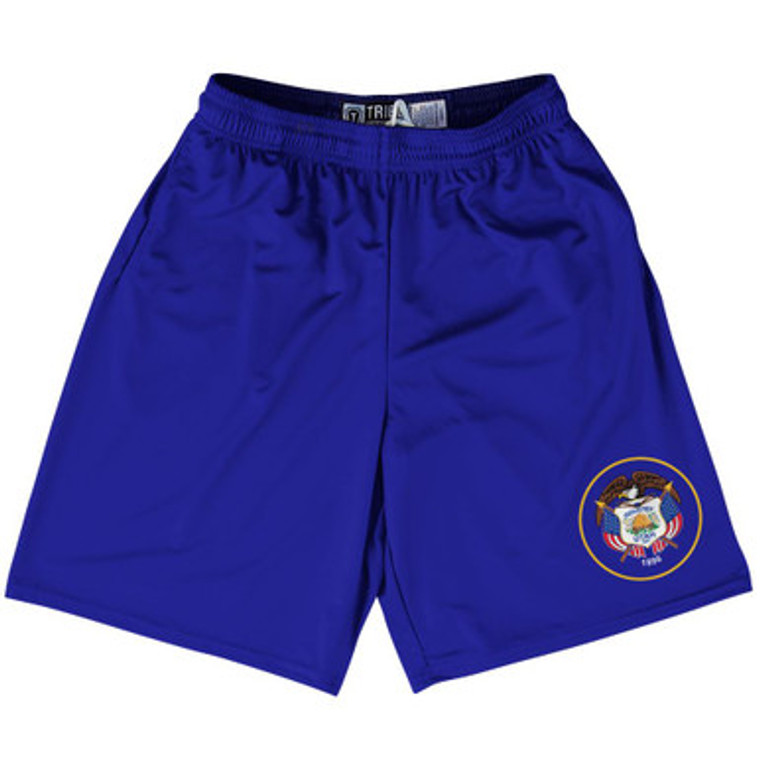 Utah US State Flag Lacrosse Shorts Made In USA by Lacrosse Shorts
