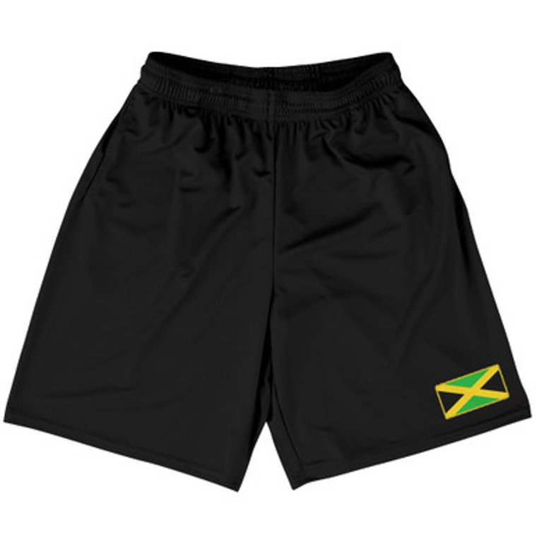 Jamaica Country Heritage Flag Basketball Practice Shorts Made In USA by Ultras