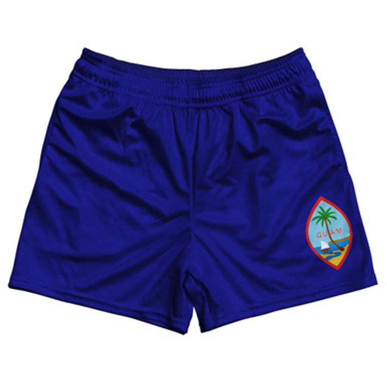 Guam Flag Rugby Shorts Made In USA by Rugby Shorts