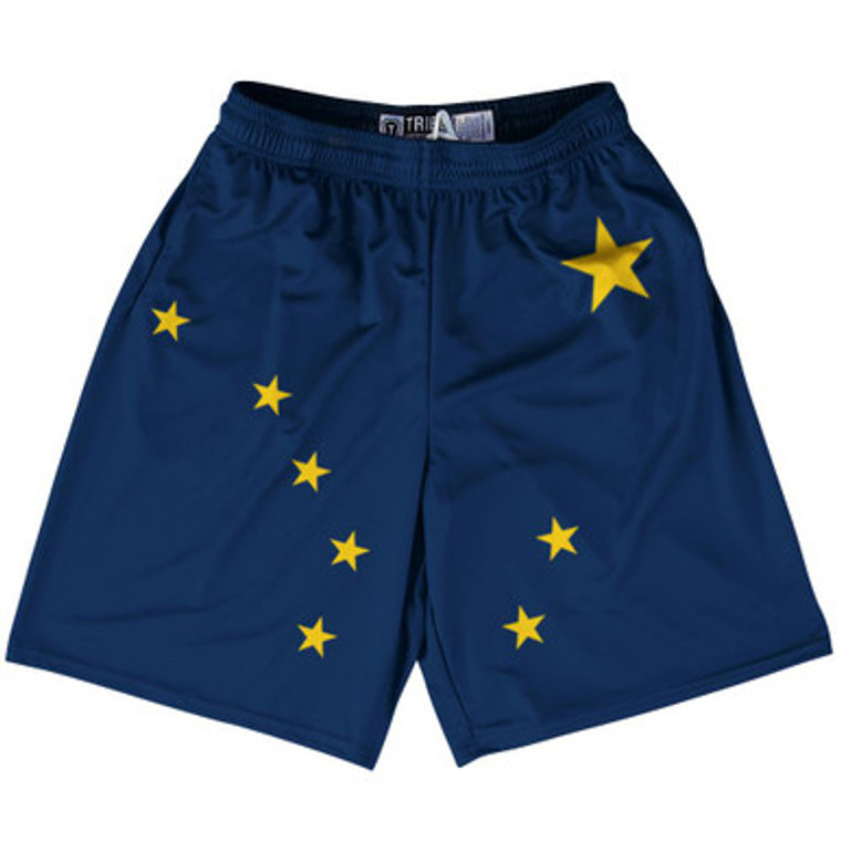 Alaska US State Flag Lacrosse Shorts Made In USA by Lacrosse Shorts