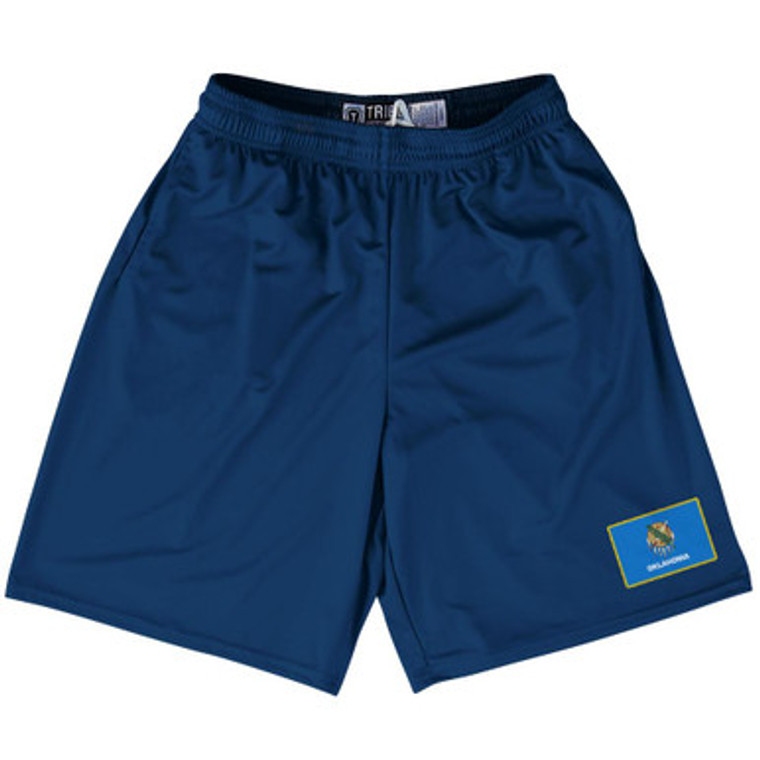 Oklahoma State Heritage Flag Lacrosse Shorts Made in USA by Ultras