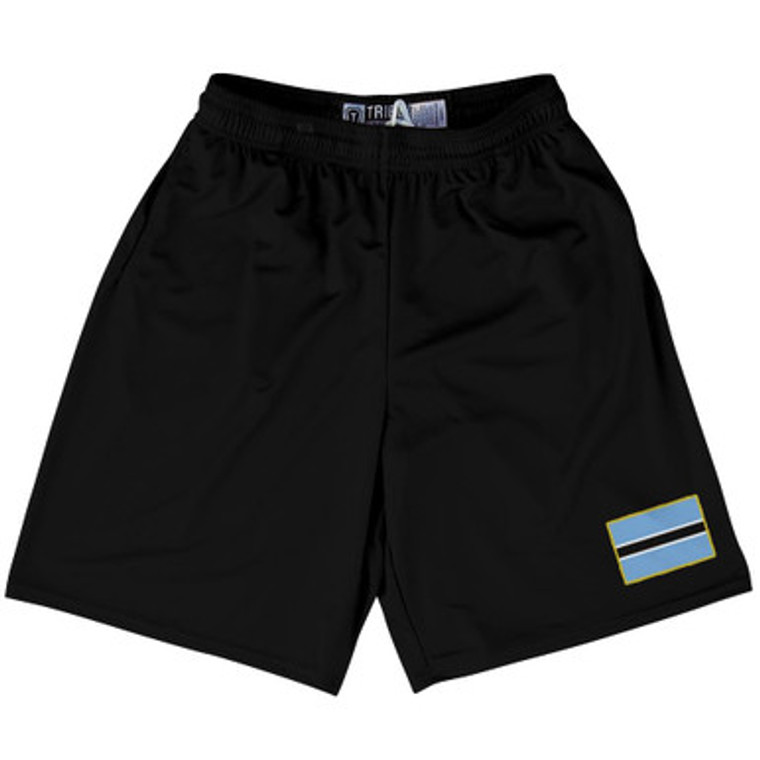 Botswana Country Heritage Flag Lacrosse Shorts Made In USA by Ultras