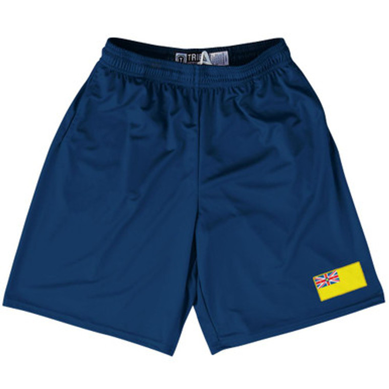 Niue Country Lacrosse Shorts Made in USA by Tribe Lacrosse