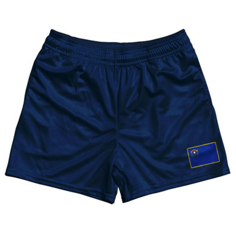 Nevada State Heritage Flag Rugby Shorts Made in USA by Ultras