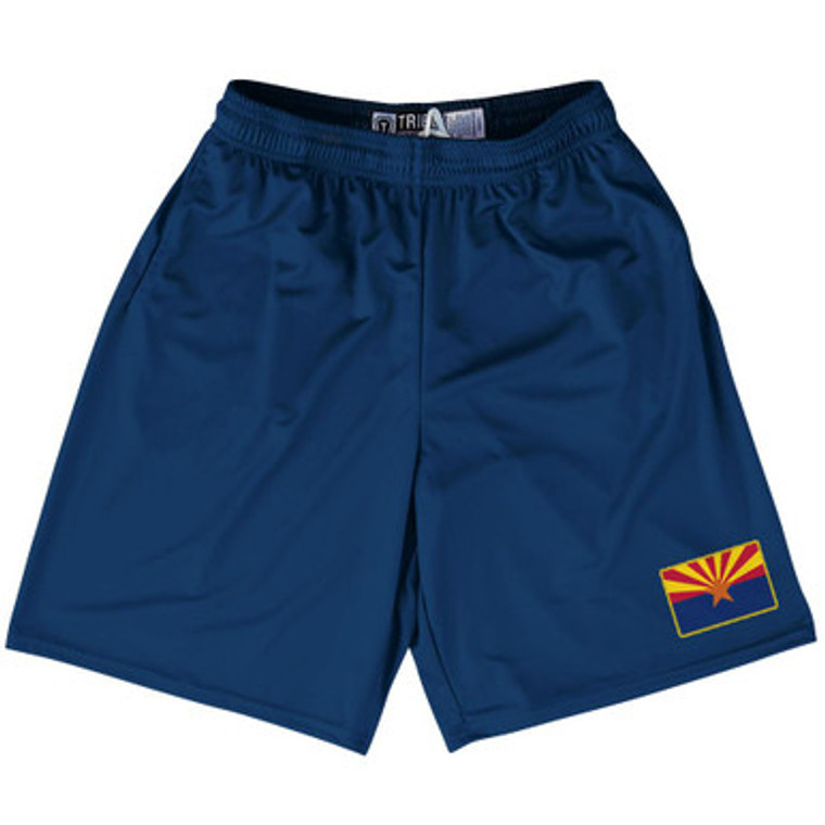 Arizona State Heritage Flag Lacrosse Shorts Made in USA by Ultras