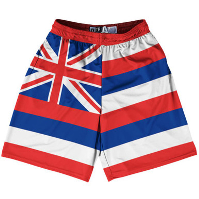 Hawaii US State Flag Lacrosse Shorts Made In USA by Lacrosse Shorts