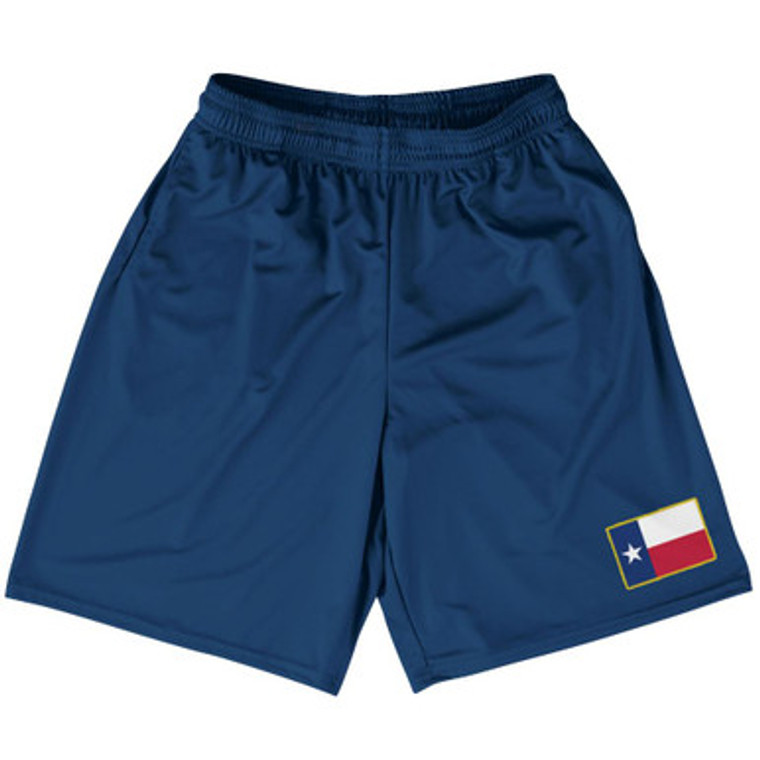 Texas State Heritage Flag Basketball Practice Shorts Made In USA by Ultras