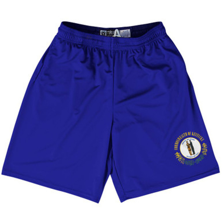Kentucky US State Flag Lacrosse Shorts Made In USA by Lacrosse Shorts