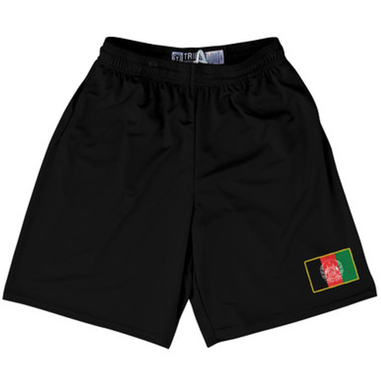 Afghanistan Country Heritage Flag Lacrosse Shorts Made In USA by Ultras