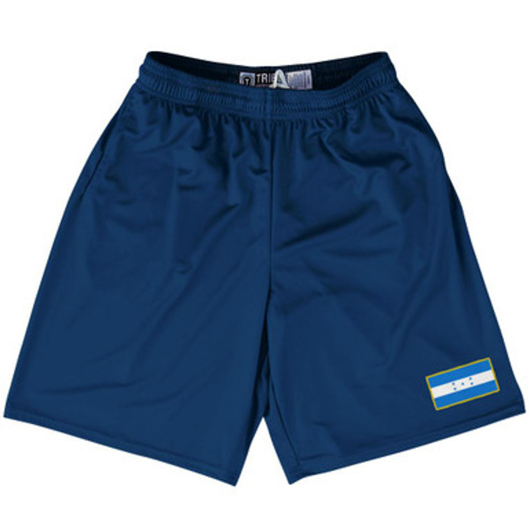 Honduras Country Heritage Flag Lacrosse Shorts Made In USA by Ultras