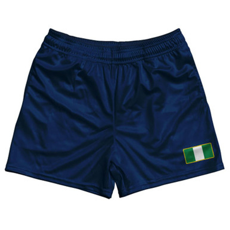 Nigeria Country Heritage Flag Rugby Shorts Made In USA by Ultras