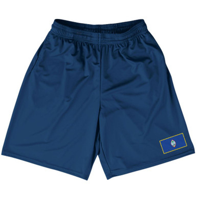 Guam Country Heritage Flag Basketball Practice Shorts Made In USA by Ultras