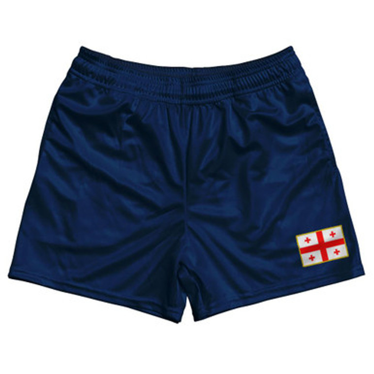 Georgia Country Heritage Flag Rugby Shorts Made In USA by Ultras