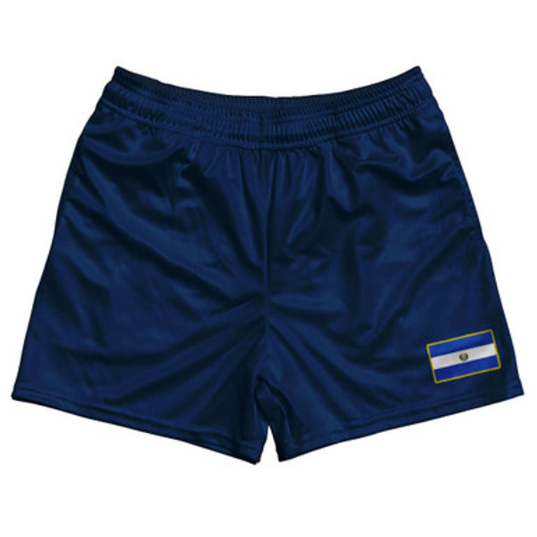 El Salvador Country Heritage Flag Rugby Shorts Made In USA by Ultras