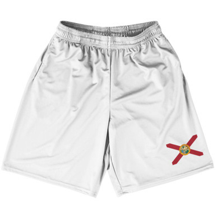 Florida US State Flag Basketball Practice Shorts Made In USA by Basketball Shorts