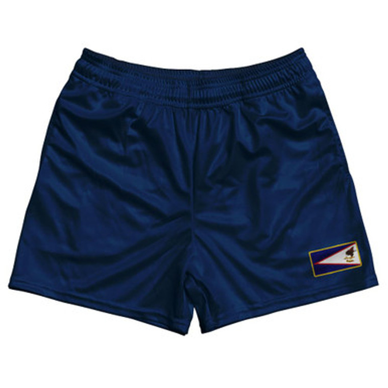 American Samoa Country Heritage Flag Rugby Shorts Made In USA by Ultras