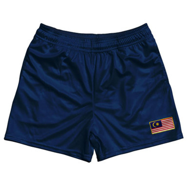 Malaysia Country Heritage Flag Rugby Shorts Made In USA by Ultras