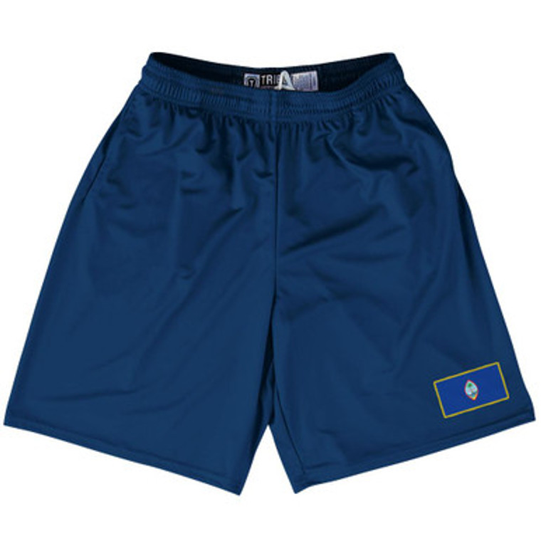 Guam Country Heritage Flag Lacrosse Shorts Made In USA by Ultras
