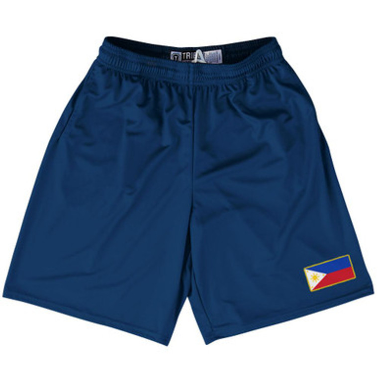 Philippines Country Heritage Flag Lacrosse Shorts Made In USA by Ultras