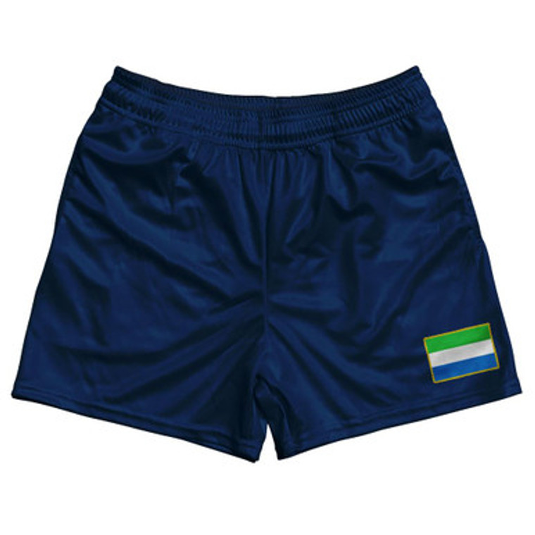 Sierra Leone Country Heritage Flag Rugby Shorts Made In USA by Ultras