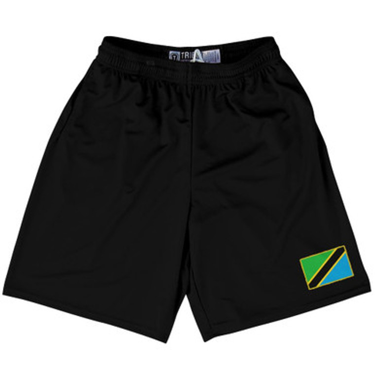 Tanzania Country Heritage Flag Lacrosse Shorts Made In USA by Ultras