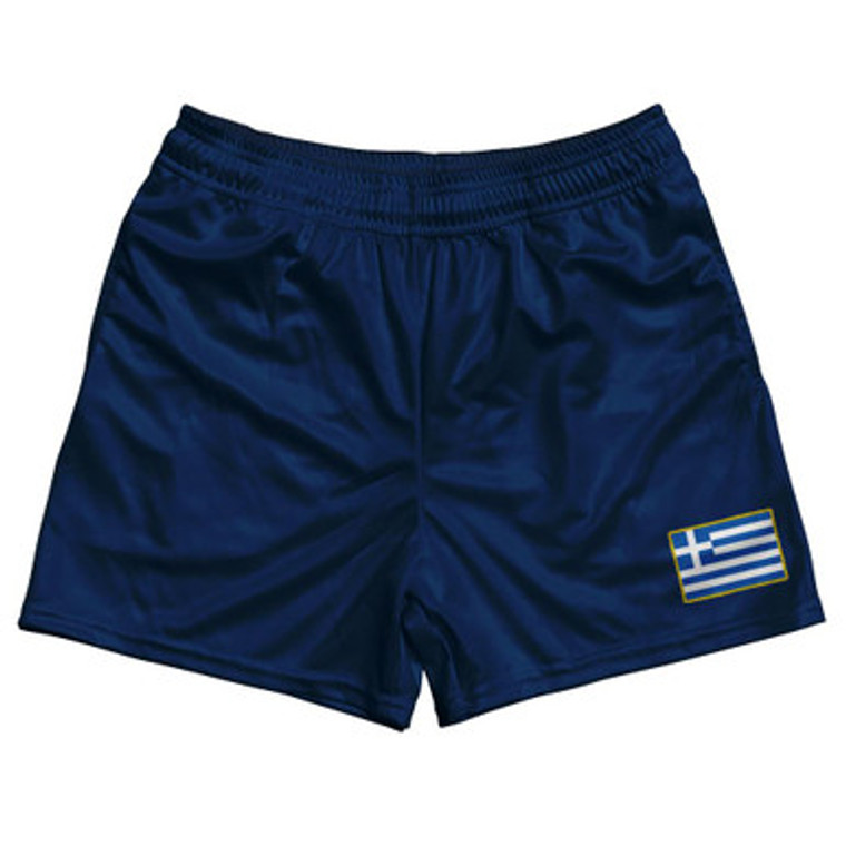 Greece Country Heritage Flag Rugby Shorts Made In USA by Ultras