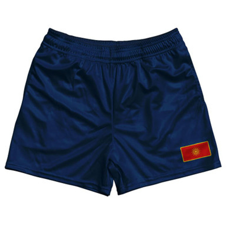 Macedonia Country Heritage Flag Rugby Shorts Made In USA by Ultras