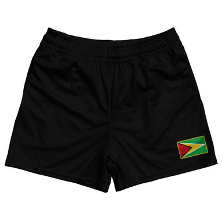 Guyana Country Heritage Flag Rugby Shorts Made In USA by Ultras