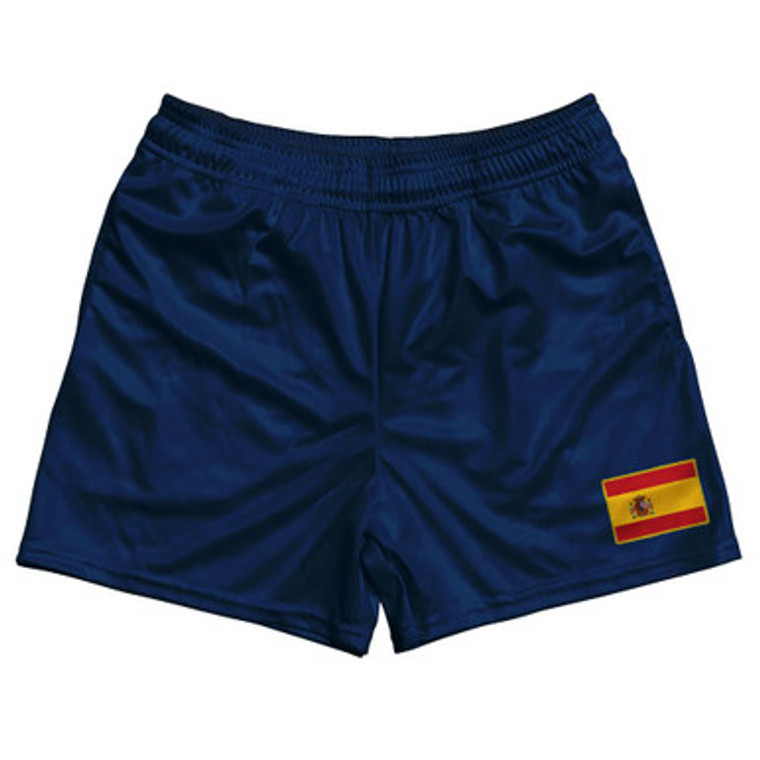 Spain Country Heritage Flag Rugby Shorts Made In USA by Ultras