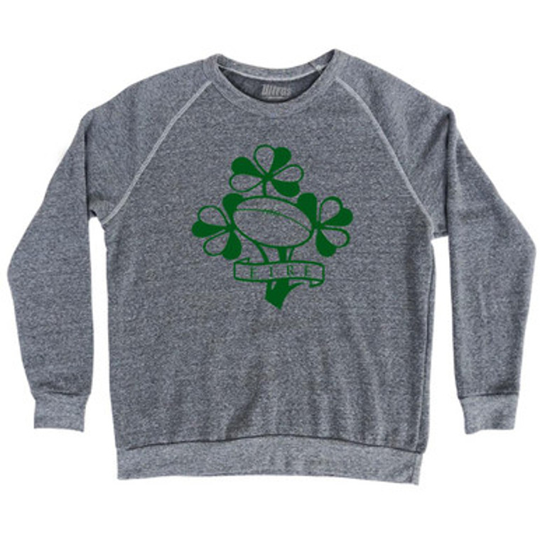 Ireland Eire Rugby Clover Adult Tri-Blend Sweatshirt by Ultras