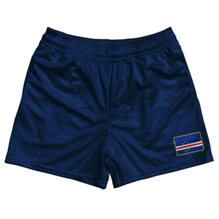 Cape Verde Country Heritage Flag Rugby Shorts Made In USA by Ultras