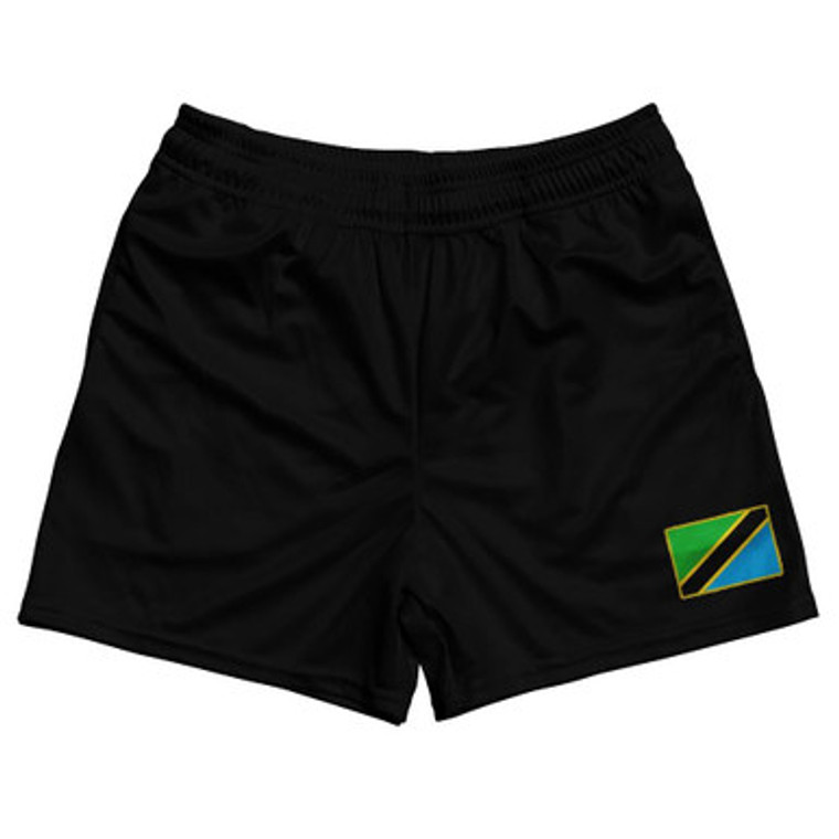Tanzania Country Heritage Flag Rugby Shorts Made In USA by Ultras