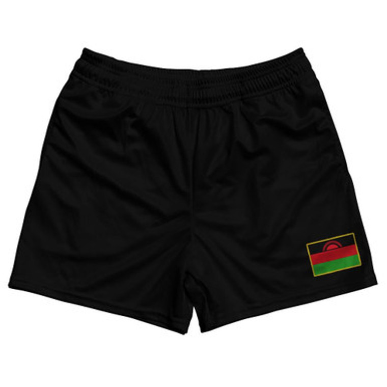 Malawi Country Heritage Flag Rugby Shorts Made In USA by Ultras