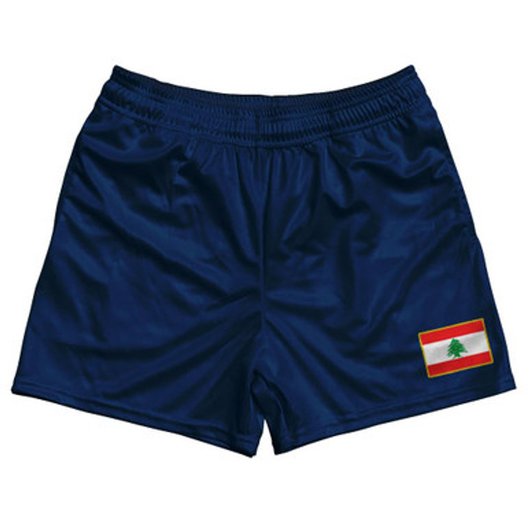 Lebanon Country Heritage Flag Rugby Shorts Made In USA by Ultras