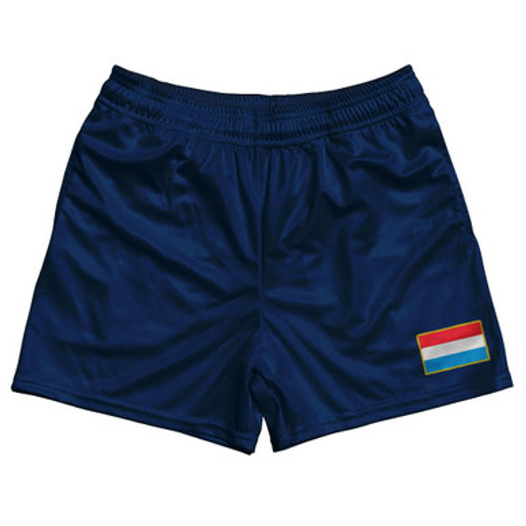 Luxembourg Country Heritage Flag Rugby Shorts Made In USA by Ultras