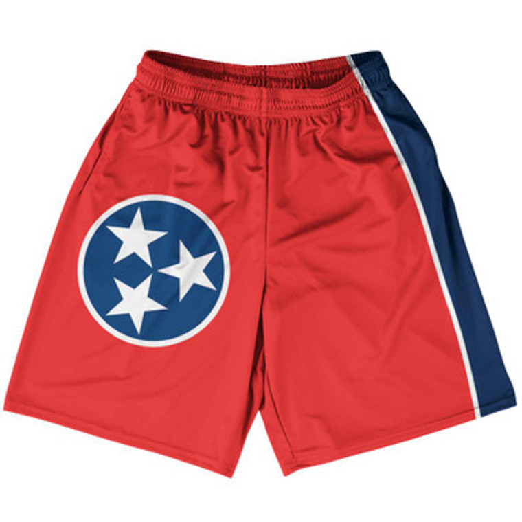 Tennessee US State Flag Basketball Practice Shorts Made In USA by Basketball Shorts