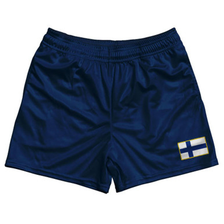 Finland Country Heritage Flag Rugby Shorts Made In USA by Ultras