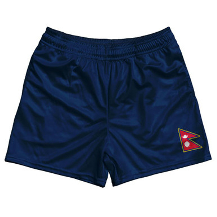 Nepal Country Heritage Flag Rugby Shorts Made In USA by Ultras