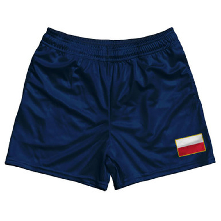 Poland Country Heritage Flag Rugby Shorts Made In USA by Ultras