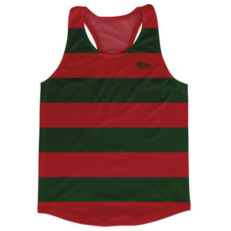 Elm Street Running Tank Top Racerback Track and Cross Country Singlet Jersey Made In USA-Red Green