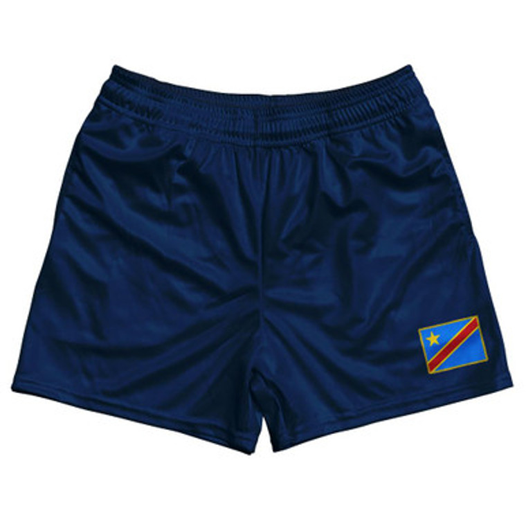 Dr Congo Country Heritage Flag Rugby Shorts Made In USA by Ultras