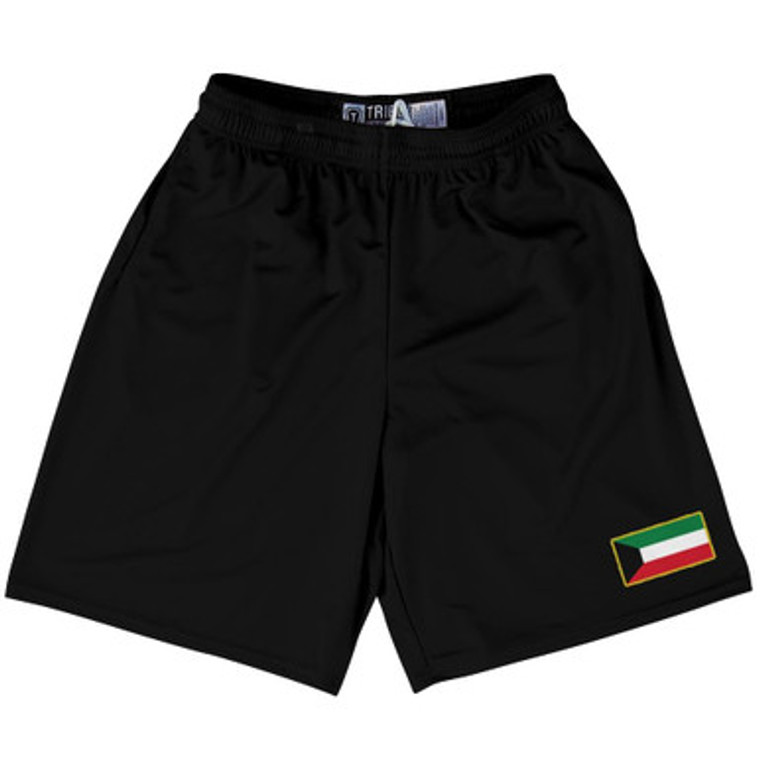 Kuwait Country Heritage Flag Lacrosse Shorts Made In USA by Ultras