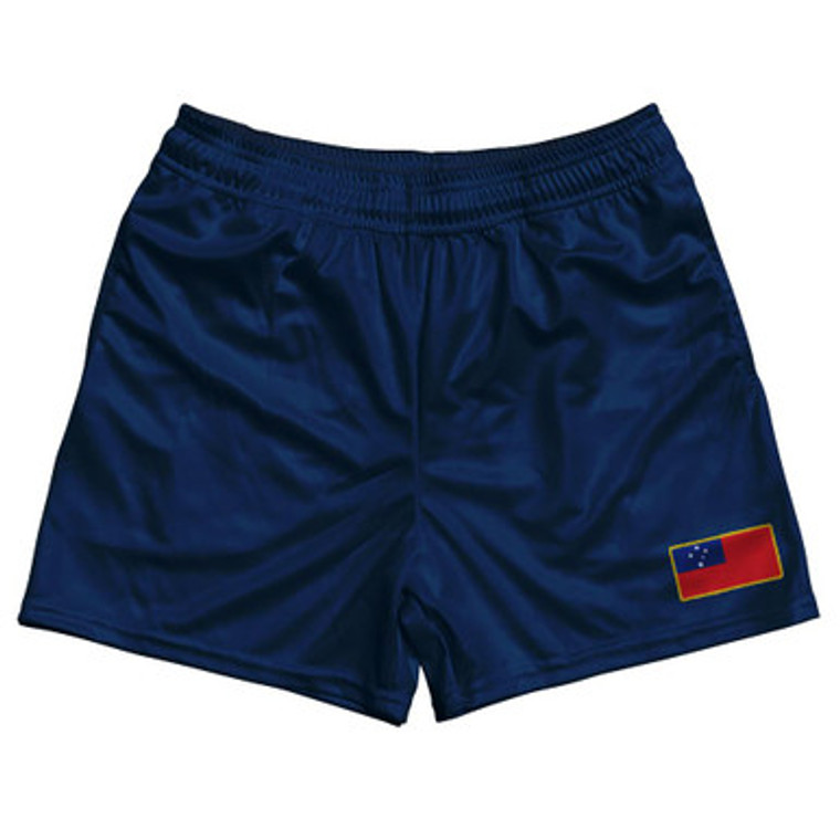 Samoa Country Heritage Flag Rugby Shorts Made In USA by Ultras